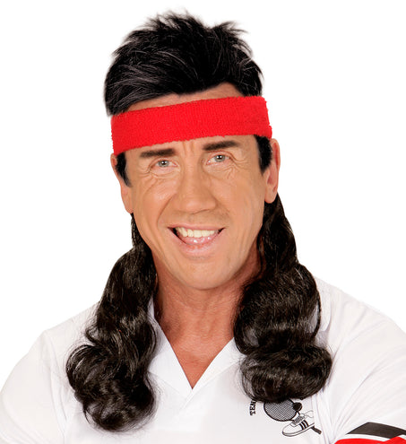e-carnavalskleding-SYK Zweetband rood met haar