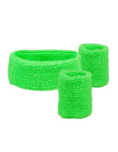 E-Carnavalskleding.nl 3 Zweetbandjes neon groen