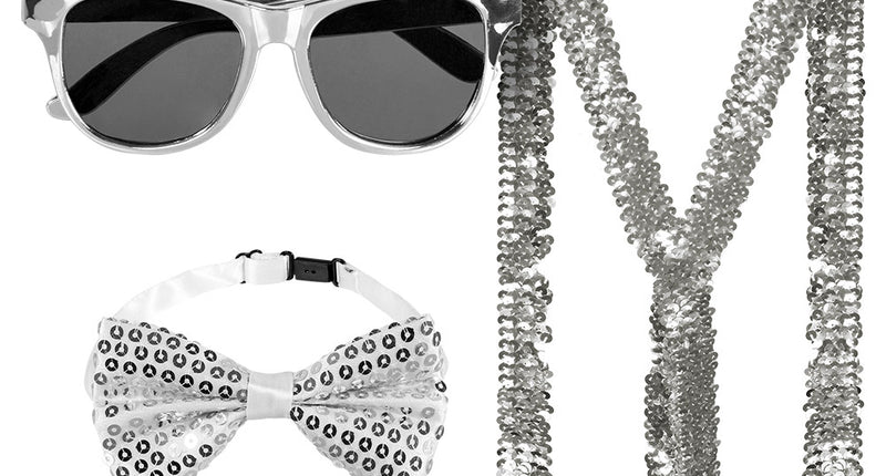 E-Carnavalskleding.nl Accessoireset zilver