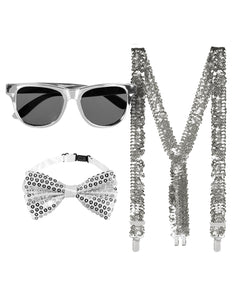 E-Carnavalskleding.nl Accessoireset zilver