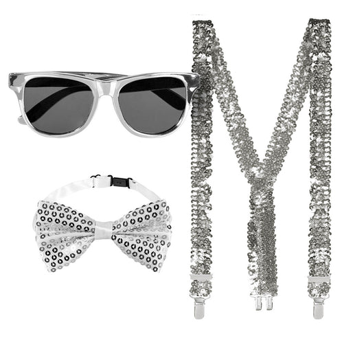 E-Carnavalskleding.nl Accessoireset zilver