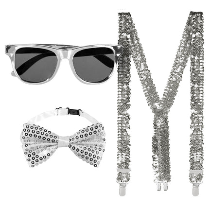 E-Carnavalskleding.nl Accessoireset zilver