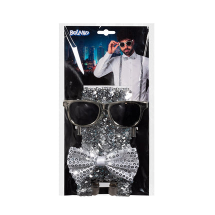 E-Carnavalskleding.nl Accessoireset zilver