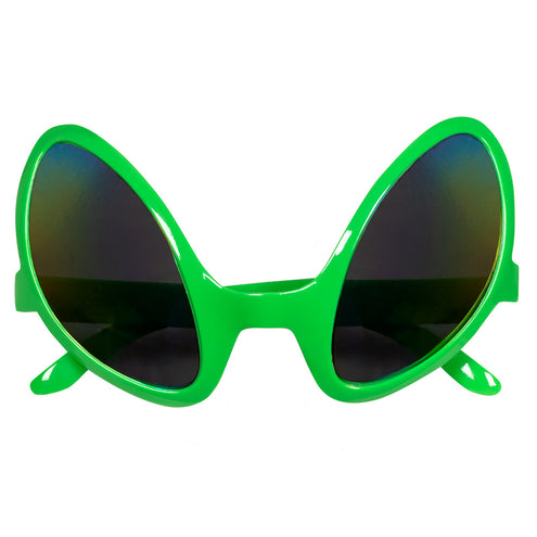 E-Carnavalskleding.nl Alien bril groen