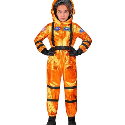 E-Carnavalskleding.nl Astronaut kostuum oranje Teun kind