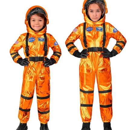 E-Carnavalskleding.nl Astronaut kostuum oranje Teun kind