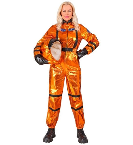 E-Carnavalskleding.nl Astronaut oranje dame kostuum Lars