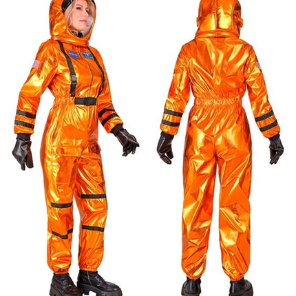 E-Carnavalskleding.nl Astronaut oranje dame kostuum Lars