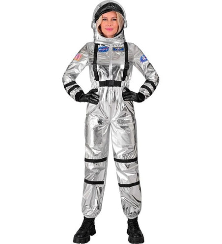 E-Carnavalskleding.nl Astronauten kostuum zilver Jesse dames