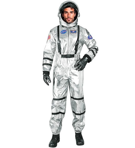 E-Carnavalskleding.nl Astronauten kostuum zilver Remi heren