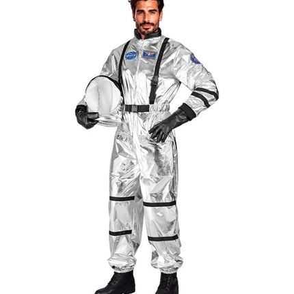 E-Carnavalskleding.nl Astronauten kostuum zilver Remi heren