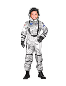 E-Carnavalskleding.nl Astronauten kostuum zilver Roos kinderen
