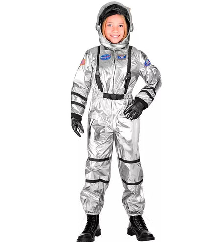 E-Carnavalskleding.nl Astronauten kostuum zilver Roos kinderen