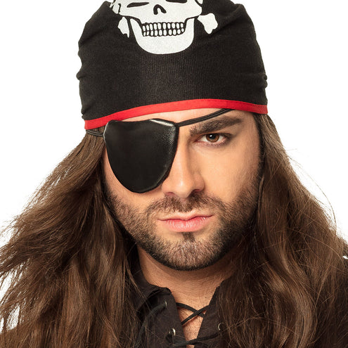 E-Carnavalskleding.nl Bandana Piraat Thomas met ooglapje