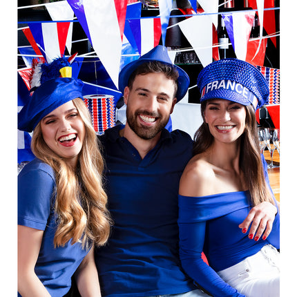 E-Carnavalskleding.nl Baret Frankrijk blauw