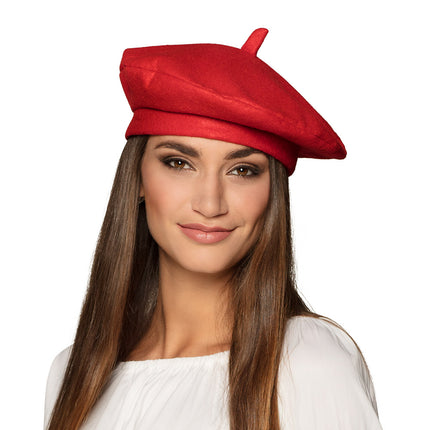 E-Carnavalskleding.nl Baret Frankrijk rood