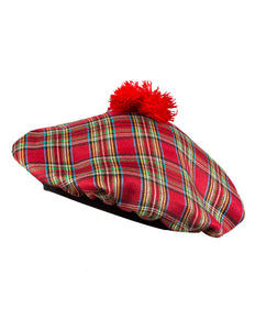 E-Carnavalskleding.nl Baret Mrs Tartan rood