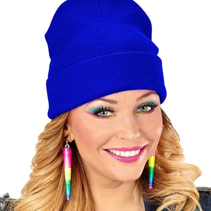 E-Carnavalskleding.nl Beanie blauw muts Gijs