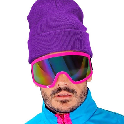 E-Carnavalskleding.nl Beanie paars muts Thomas