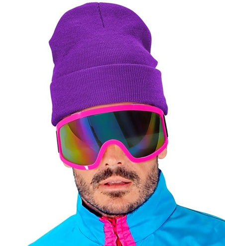 E-Carnavalskleding.nl Beanie paars muts Thomas
