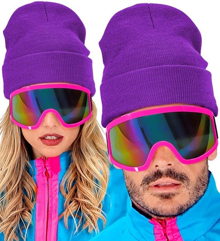 E-Carnavalskleding.nl Beanie paars muts Thomas