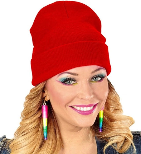 E-Carnavalskleding.nl Beanie rood muts Niek