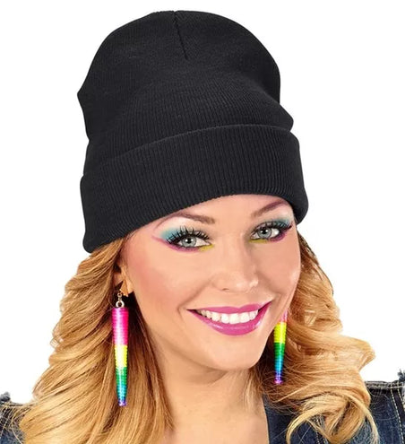 E-Carnavalskleding.nl Beanie zwart muts Luuk