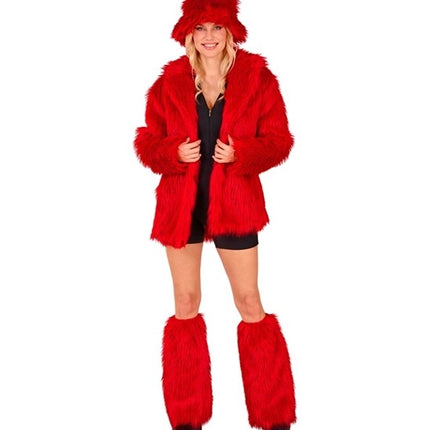 E-Carnavalskleding.nl Beenwarmers pluche rood Thijs