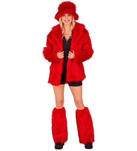E-Carnavalskleding.nl Beenwarmers pluche rood Thijs