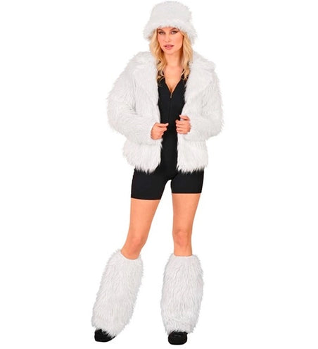 E-Carnavalskleding.nl Beenwarmers pluche wit Finny