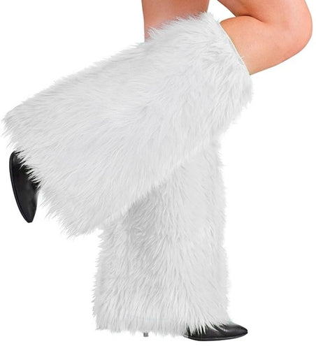 E-Carnavalskleding.nl Beenwarmers pluche wit Finny