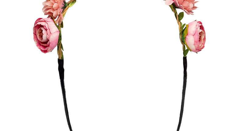 E-Carnavalskleding.nl Bloemen hoofdband Eivissa roze