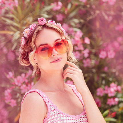E-Carnavalskleding.nl Bloemen hoofdband Eivissa roze