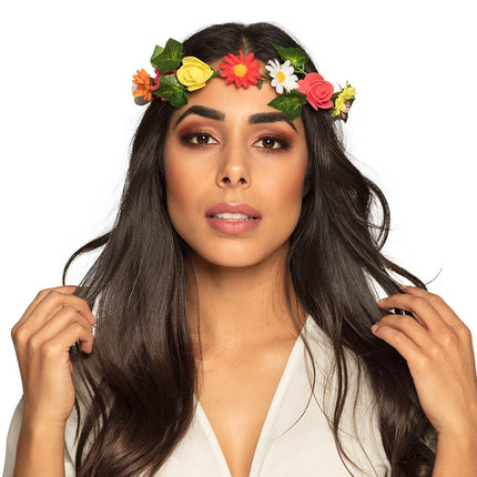 E-Carnavalskleding.nl Bloemen hoofdband Formentera