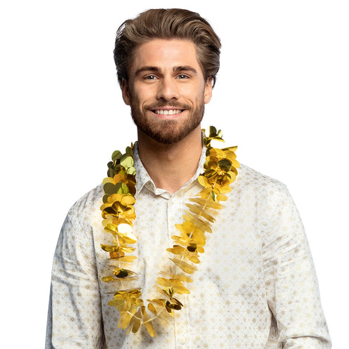 E-Carnavalskleding.nl Bloemenkrans Party goud