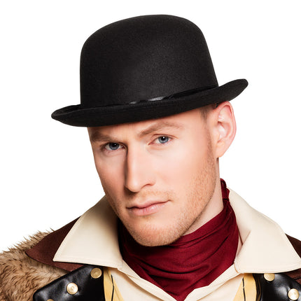 E-Carnavalskleding.nl Bolhoed zwart Steambowler