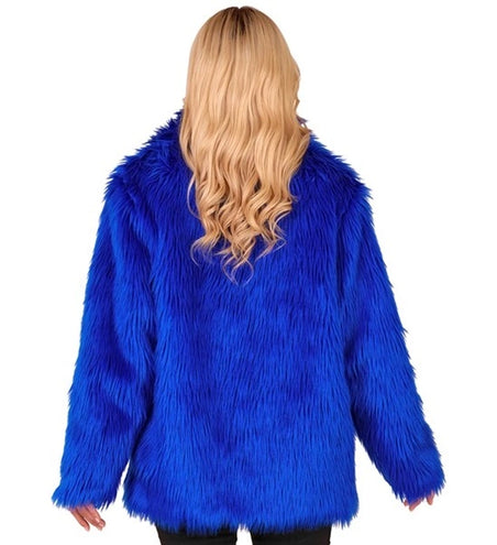 E-Carnavalskleding.nl Bontjas pluche blauw kostuum Mees