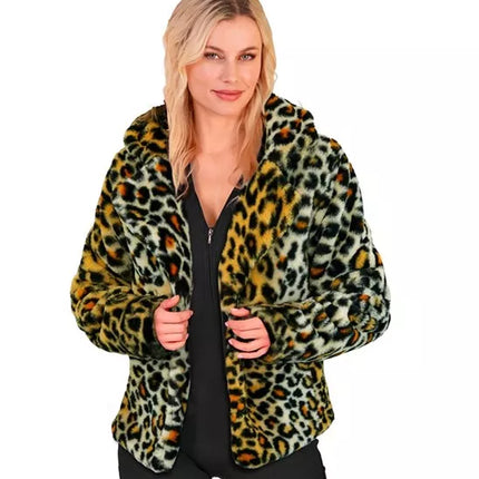 E-Carnavalskleding.nl Bontjas pluche dames luipaard print kostuum Niela