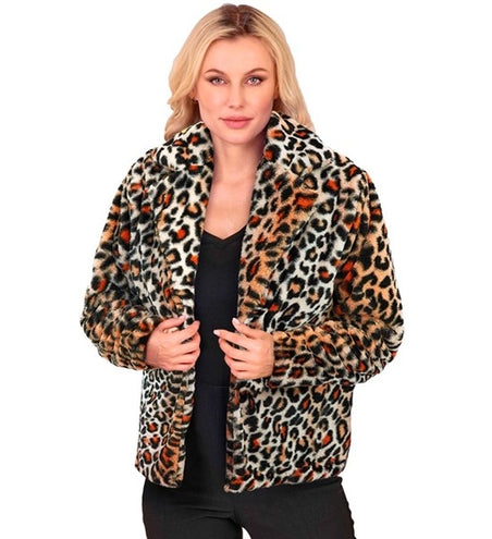 E-Carnavalskleding.nl Bontjas pluche dames luipaard print kostuum Niela