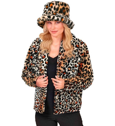 E-Carnavalskleding.nl Bontjas pluche dames luipaard print kostuum Niela