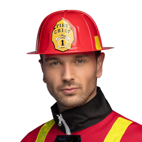 E-Carnavalskleding.nl Brandweerhelm rood volwassenen Chief