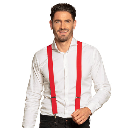 E-Carnavalskleding.nl Bretels Basic rood