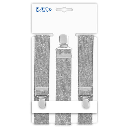 E-Carnavalskleding.nl Bretels Basic zilver