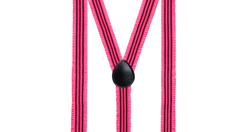 E-Carnavalskleding.nl Bretels Ruches neon roze