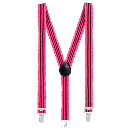 E-Carnavalskleding.nl Bretels Ruches neon roze