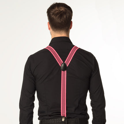 E-Carnavalskleding.nl Bretels Ruches neon roze