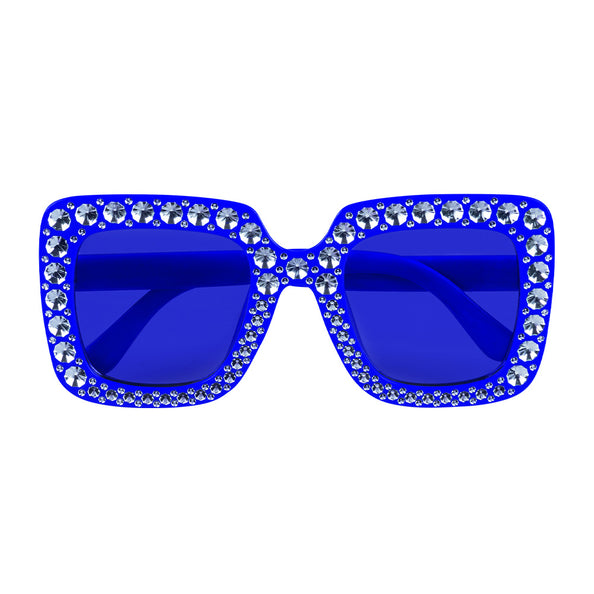 E-Carnavalskleding.nl Bril Bling bling blauw