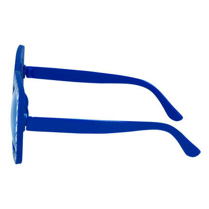 E-Carnavalskleding.nl Bril Bling bling blauw