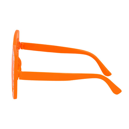 E-Carnavalskleding.nl Bril Bling bling oranje