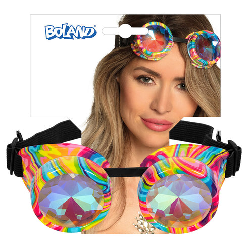 E-Carnavalskleding.nl Bril Bubble steampunk regenboog